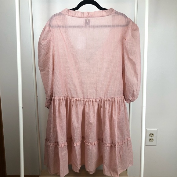 NWT MISA LOS ANGELES Maya Pinstripe Woven Shift Dress M - Picture 11 of 14